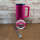 40oz Blue plated tumblers