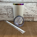 20oz Powder coated with rainbow plated undercoat - Our5kreations 