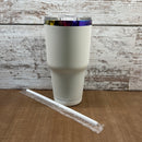 30oz Powder coated with rainbow plated undercoat