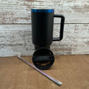 40oz Blue plated tumblers