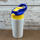 12oz Stainless Steel Straight Flip Top Sublimation Kids Tumbler - Our5kreations 