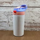 12oz Stainless Steel Straight Flip Top Sublimation Kids Tumbler - Our5kreations 