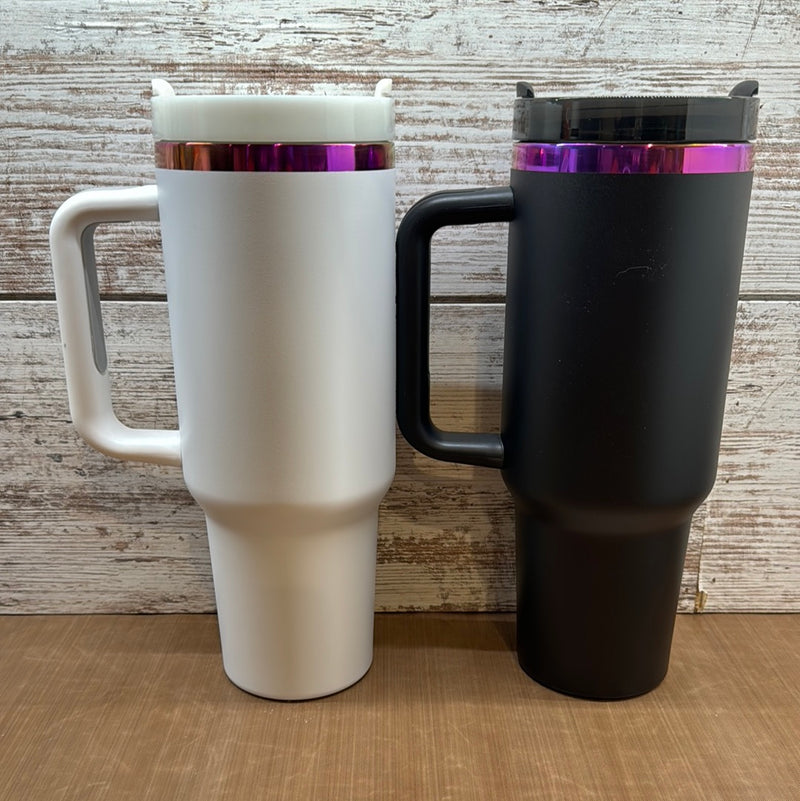 40oz Purple plated stainless steel tumbler
