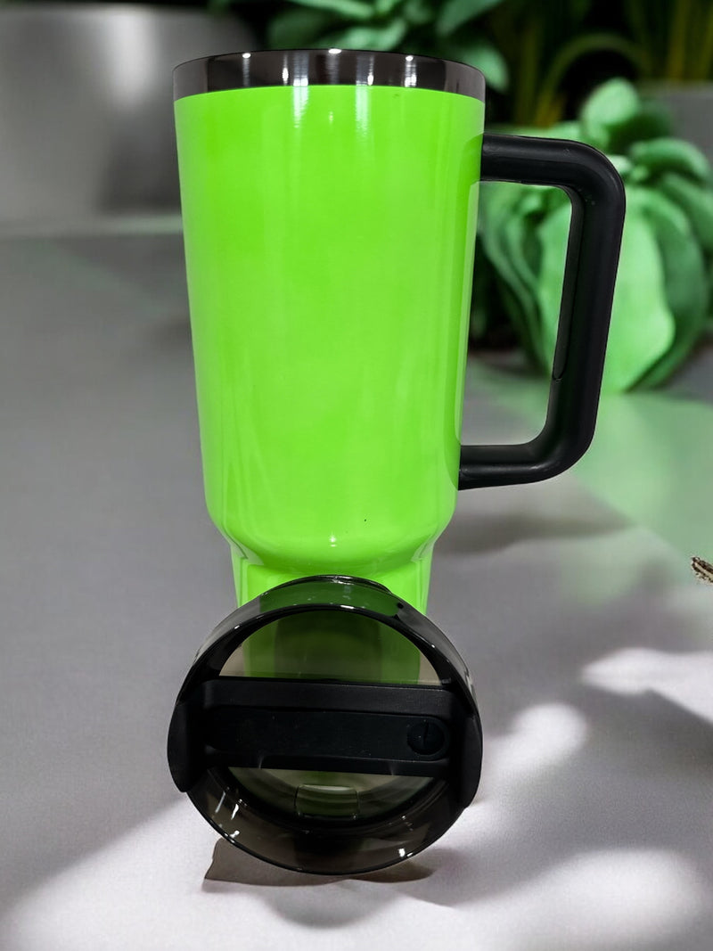 40oz Neon Black plated tumblers