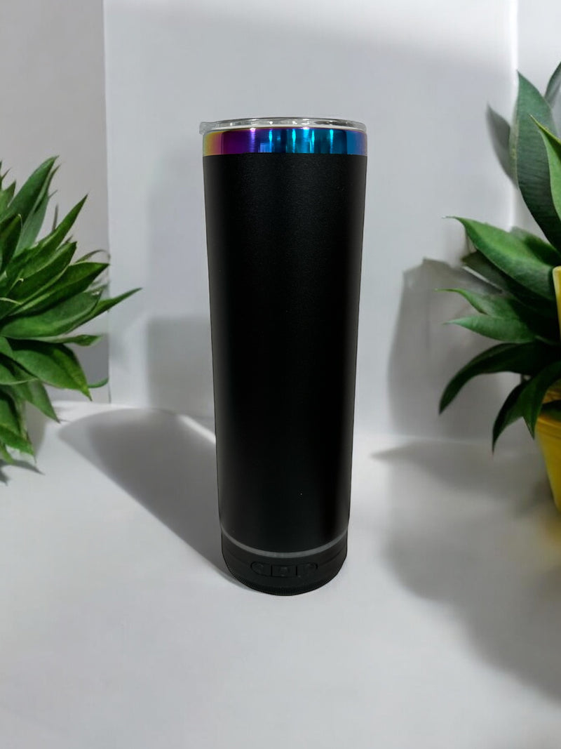 20oz Rainbow plated bluetooth speaker tumblers