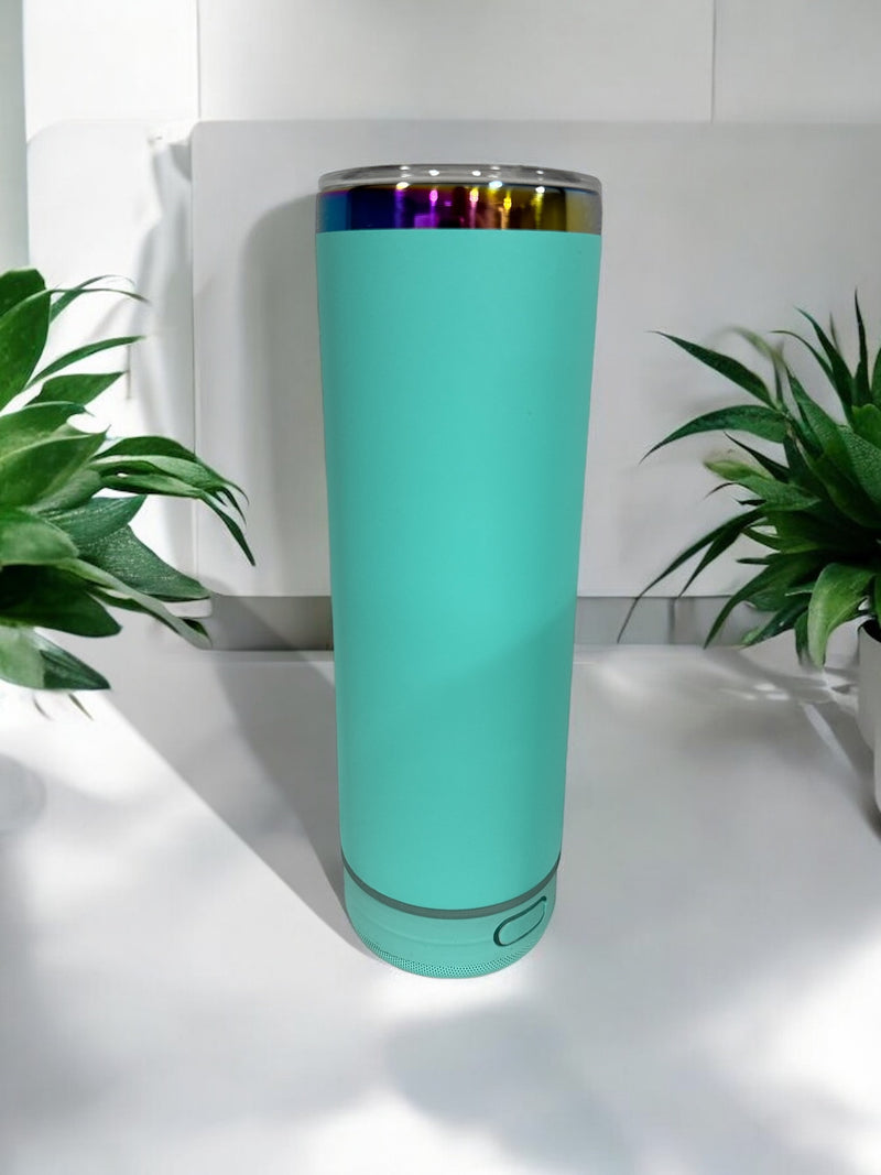 20oz Rainbow plated bluetooth speaker tumblers