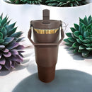 30oz Chocolate Brown Flip Top Gold Plated Tumblers