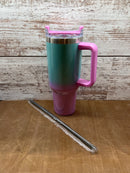40oz Sublimation Ombre Shimmer Tumbler - Our5kreations 