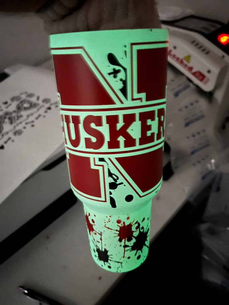 40oz Sublimation glow in the dark tumbler - Our5kreations 