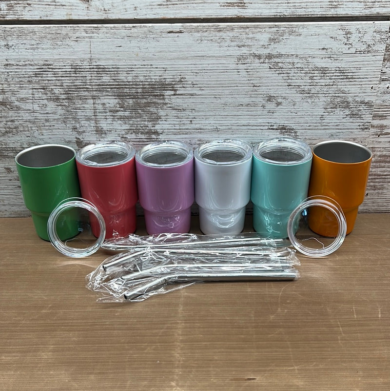 3oz Shot Glass 6 Pack | Mixed Colors or All White | Sublimation