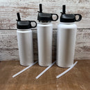 White sublimation tumbler water bottles - Our5kreations 