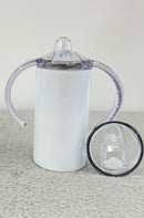 12oz Seamless sippy cup dual lids - Our5kreations 